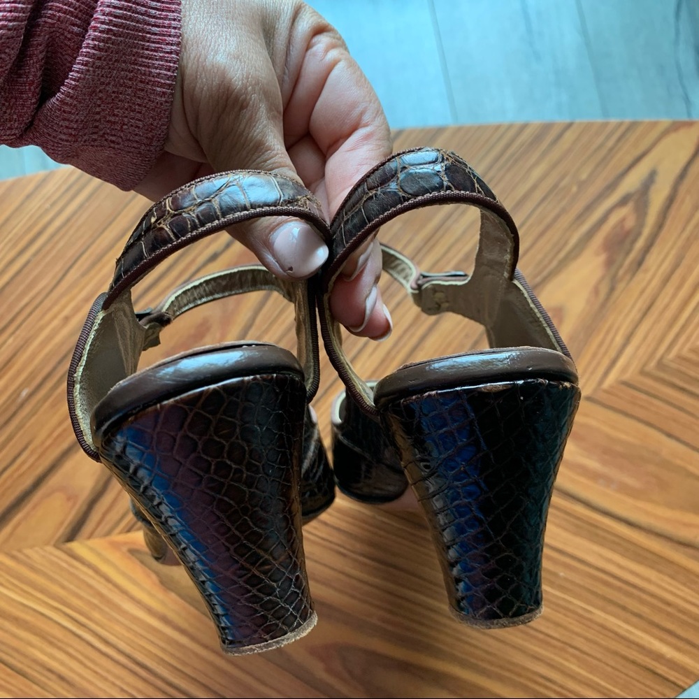 Vintage Eduardo Capalino Sling Back Peep Toe View 6